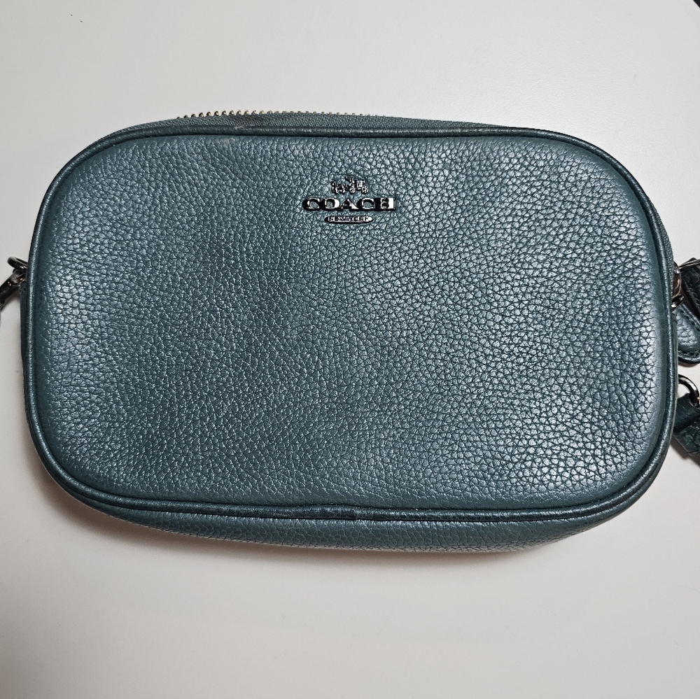 Coach Small Crossbody Bag in Dark Teal - Picture 2 of 9